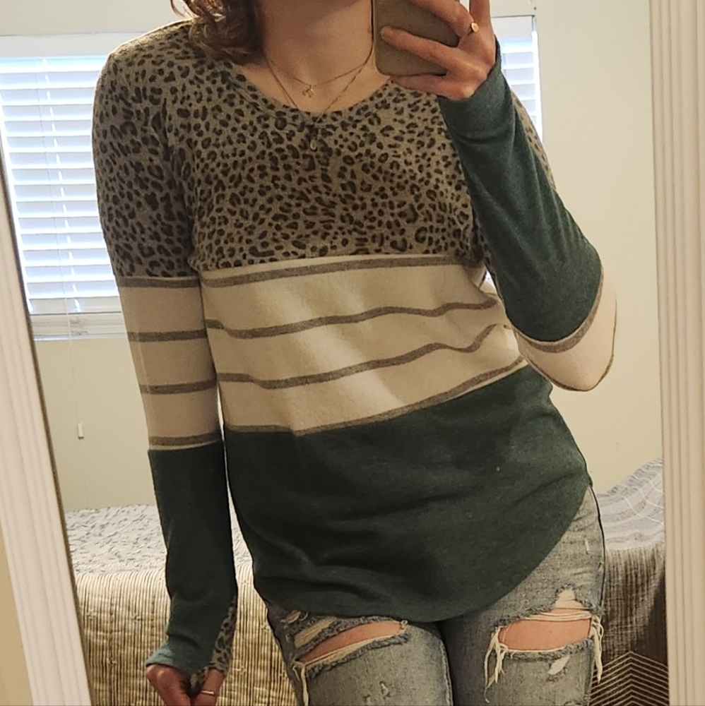 Boutique Cheetah Print Top